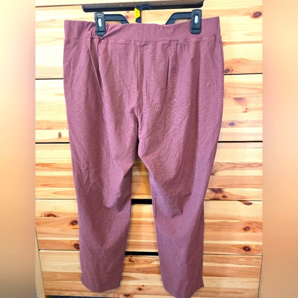 EILEEN FISHER COPPERY MAUVE PULL-ON DRESS PANTS. SIZE LARGE. - Picture 2 of 7